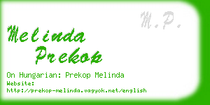 melinda prekop business card